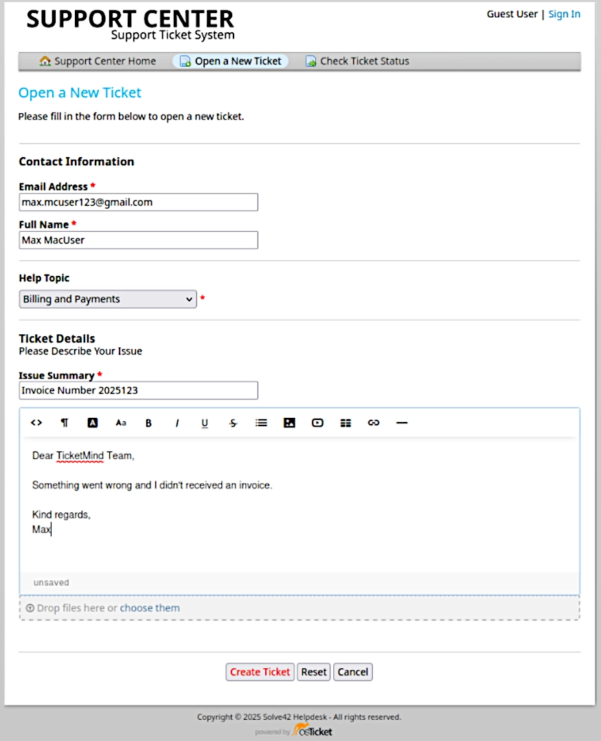 TicketMind Request Processing